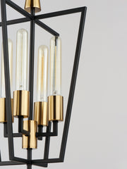 Maxim 11654BKSBR Wings 4 Light Pendant | Black / Satin Brass