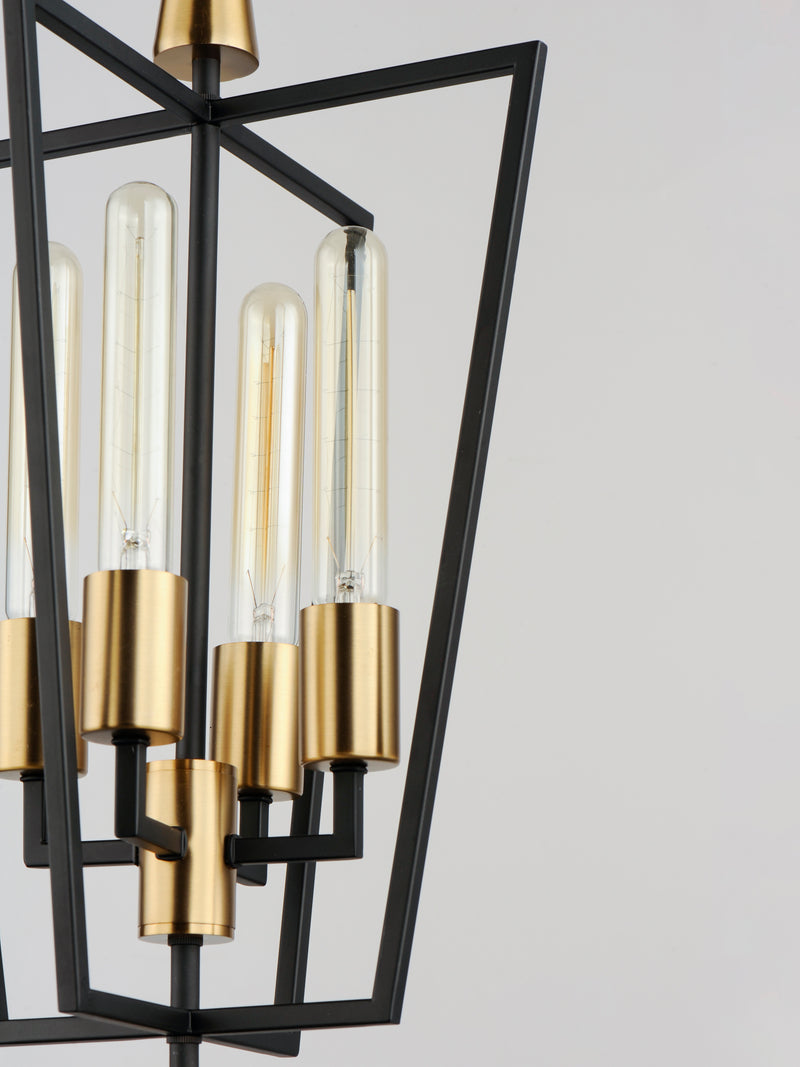 Maxim 11654BKSBR Wings 4 Light Pendant | Black / Satin Brass