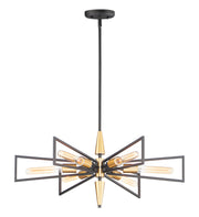 Maxim 11656BKSBR Wings 6 Light Chandelier | Black / Satin Brass