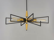 Maxim 11656BKSBR Wings 6 Light Chandelier | Black / Satin Brass