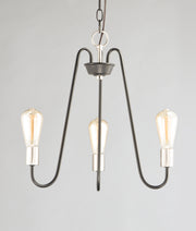 Maxim 11733BKSN Haven 3 Light Chandelier | Black / Satin Nickel