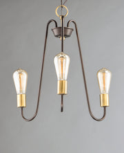 Maxim 11733OIAB Haven 3 Light Chandelier | Oil Rubbed Bronze / Antique Brass