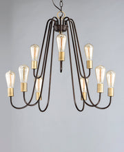 Maxim 11737OIAB Haven 9 Light Chandelier | Oil Rubbed Bronze / Antique Brass