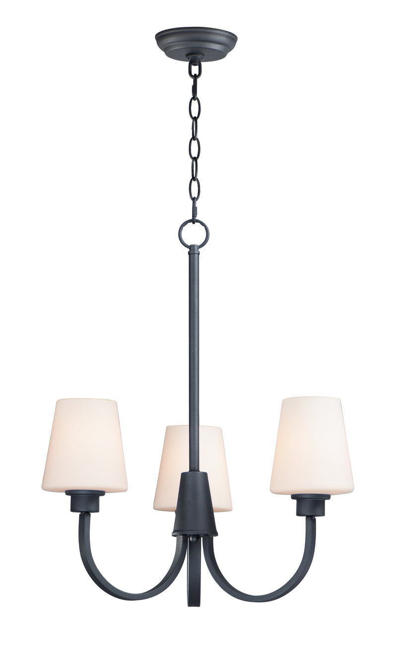 Maxim 11823SWBK Shelter 3 Light Chandelier | Black