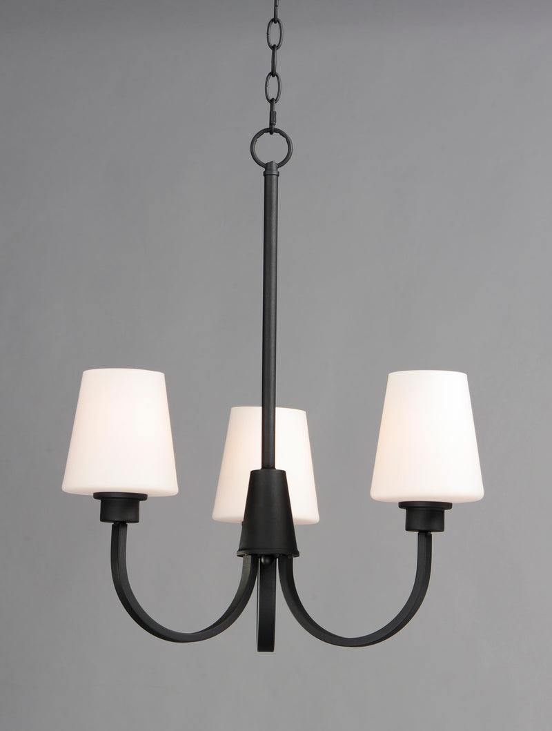 Maxim 11823SWBK Shelter 3 Light Chandelier | Black