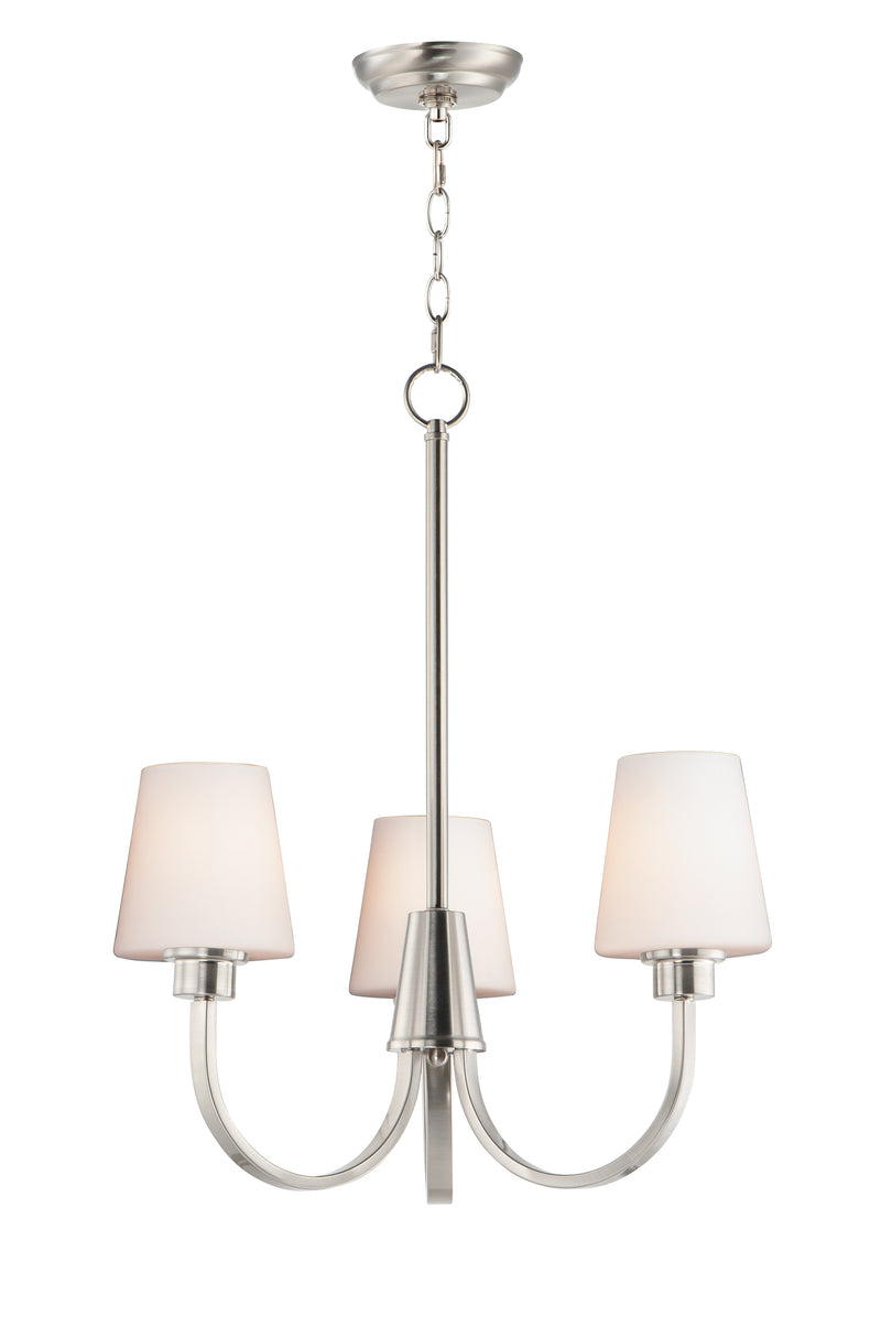 Maxim 11823SWSN Shelter 3 Light Chandelier | Satin Nickel