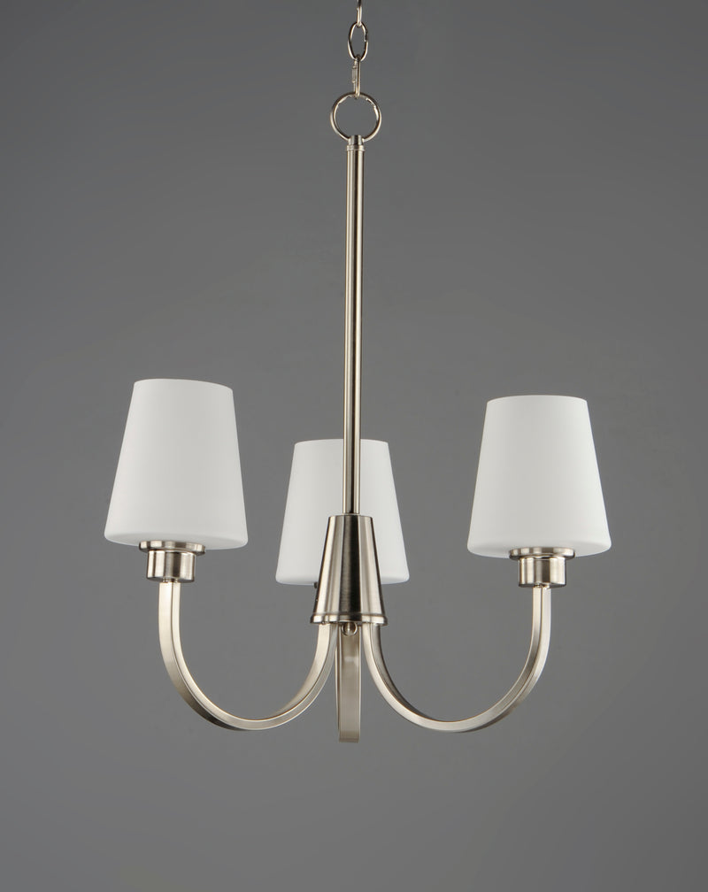 Maxim 11823SWSN Shelter 3 Light Chandelier | Satin Nickel