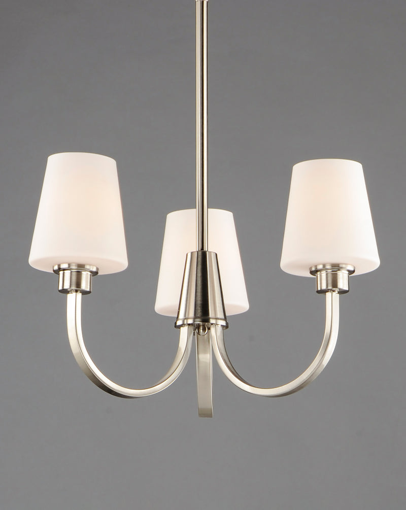 Maxim 11823SWSN Shelter 3 Light Chandelier | Satin Nickel