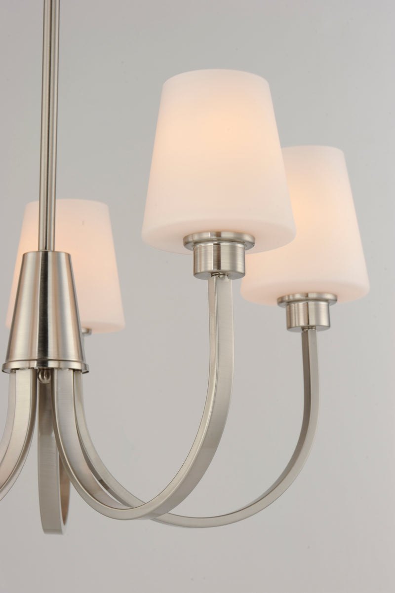 Maxim 11825SWSN Shelter 5 Light Chandelier | Satin Nickel