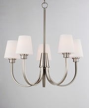 Maxim 11825SWSN Shelter 5 Light Chandelier | Satin Nickel