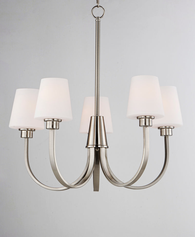 Maxim 11825SWSN Shelter 5 Light Chandelier | Satin Nickel