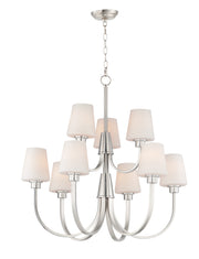 Maxim 11826SWSN Shelter 9 Light Chandelier | Satin Nickel