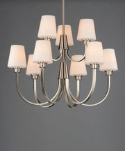 Maxim 11826SWSN Shelter 9 Light Chandelier | Satin Nickel