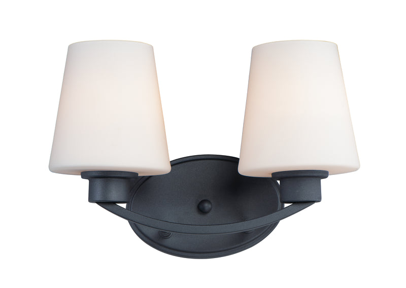 Maxim 11832SWBK Shelter 2 Light Bath Vanity | Black