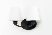 Maxim 11832SWBK Shelter 2 Light Bath Vanity | Black