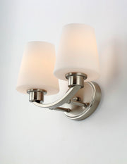Maxim 11832SWSN Shelter 2 Light Bath Vanity | Satin Nickel