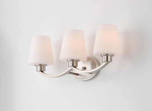 Maxim 11833SWSN Shelter 3 Light Bath Vanity | Satin Nickel