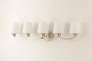 Maxim 11835SWSN Shelter 5 Light Bath Vanity | Satin Nickel