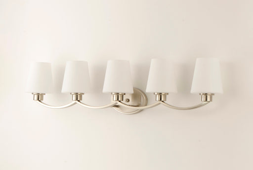 Maxim 11835SWSN Shelter 5 Light Bath Vanity | Satin Nickel