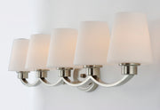 Maxim 11835SWSN Shelter 5 Light Bath Vanity | Satin Nickel
