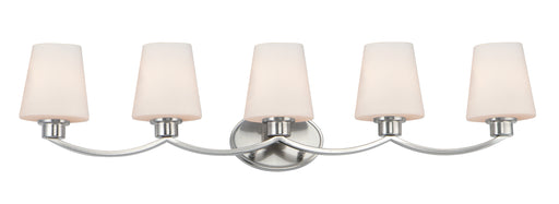 Maxim 11835SWSN Shelter 5 Light Bath Vanity | Satin Nickel