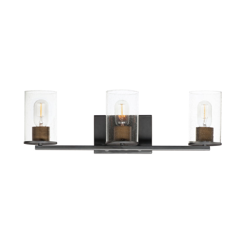 Maxim 11843CDABBK Sleek 3 Light Bath Vanity | Antique Brass / Black