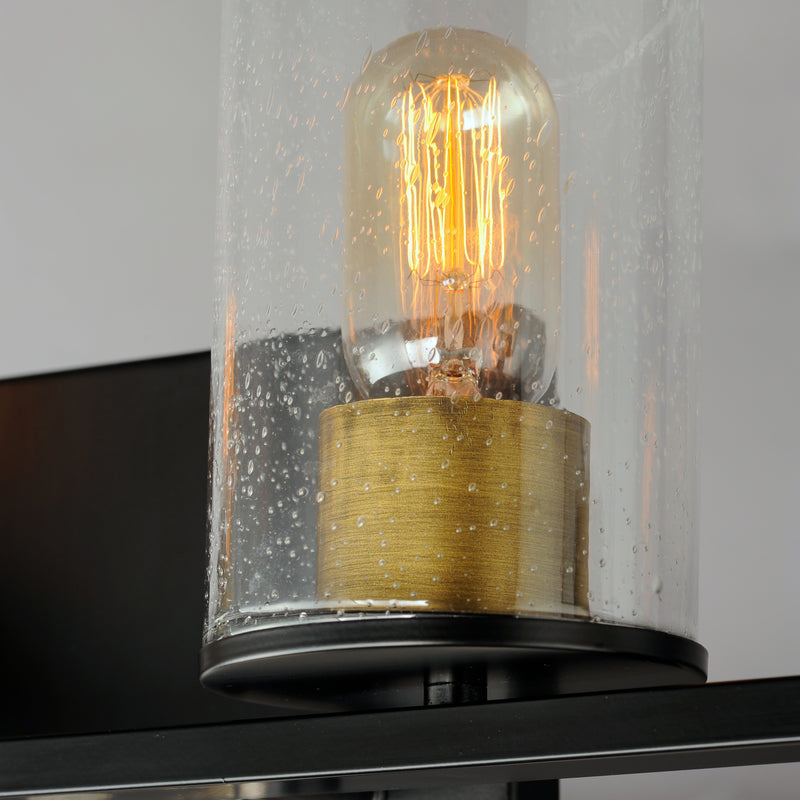 Maxim 11844CDABBK Sleek 4 Light Bath Vanity | Antique Brass / Black