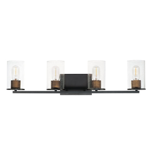 Maxim 11844CDABBK Sleek 4 Light Bath Vanity | Antique Brass / Black