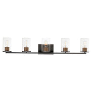 Maxim 11845CDABBK Sleek 5 Light Bath Vanity | Antique Brass / Black