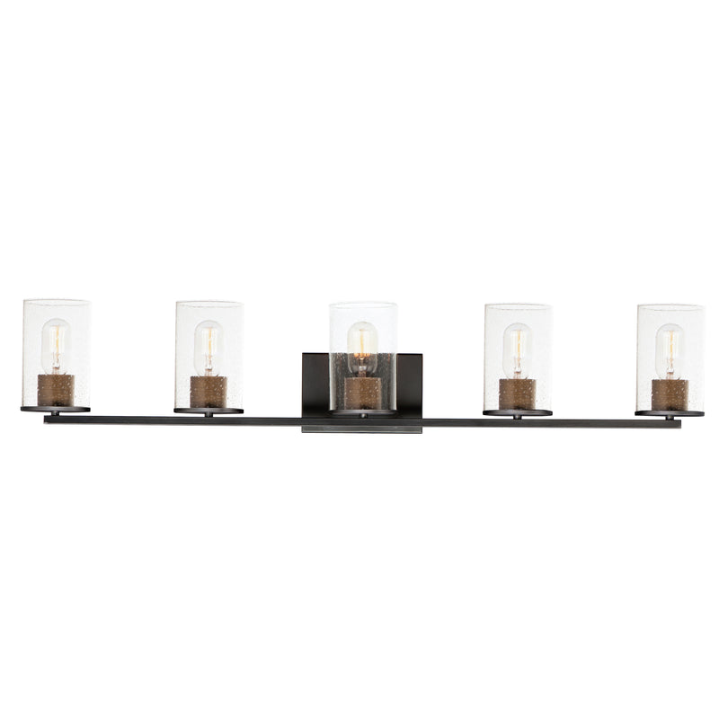 Maxim 11845CDABBK Sleek 5 Light Bath Vanity | Antique Brass / Black