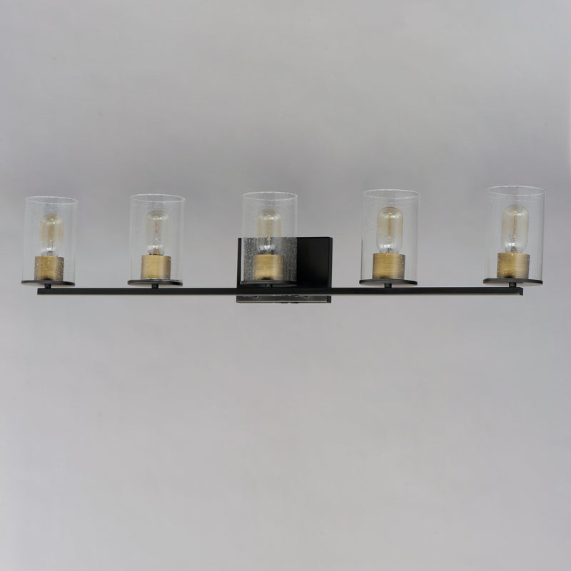 Maxim 11845CDABBK Sleek 5 Light Bath Vanity | Antique Brass / Black
