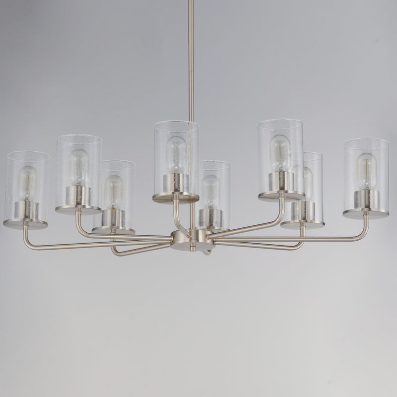 Maxim 11848CDSN Sleek 8 Light Chandelier | Satin Nickel