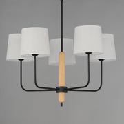 Maxim 11865OFNWD Bozeman 5 Light Chandelier | Natural Wood