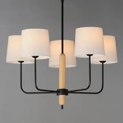 Maxim 11865OFNWD Bozeman 5 Light Chandelier | Natural Wood