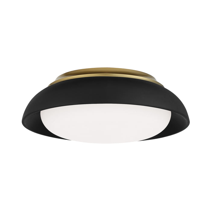 Minka Lavery 15" LED Flush Mount-Coal w/ Honey Gold Highlight