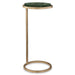 Parlen Accent Table | Aged Gold Iron and Dark Green Marble Top (10 in. W x 24 in. H)