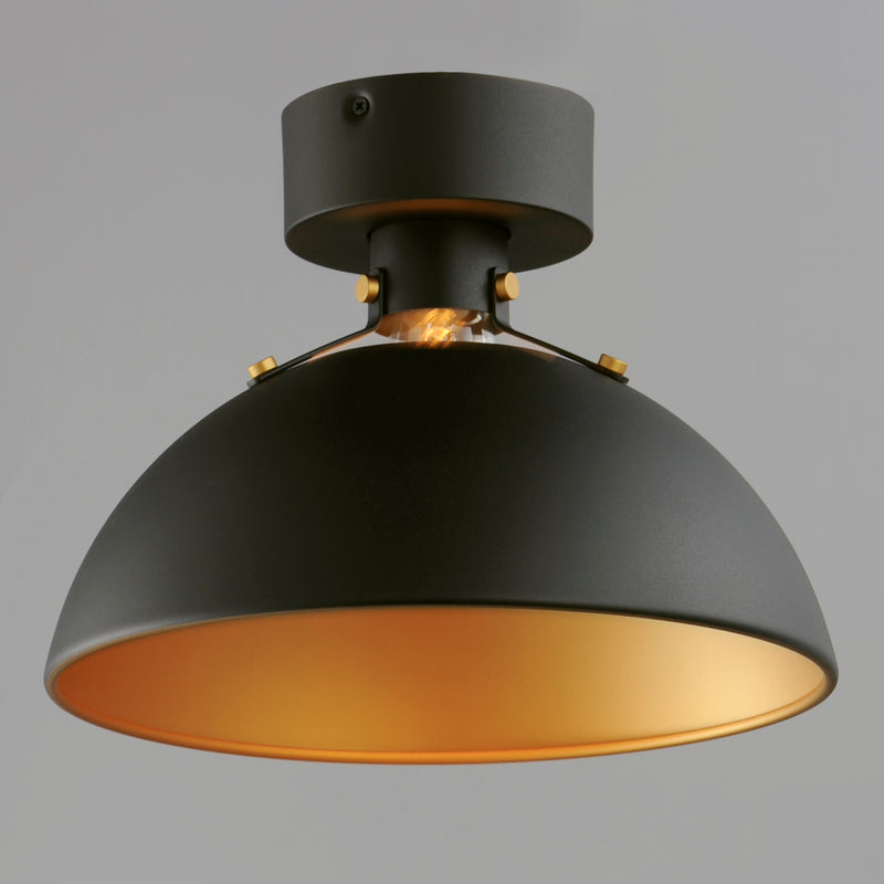 Maxim 12040ABBK Dawn Flush Mount | Antique Brass / Black