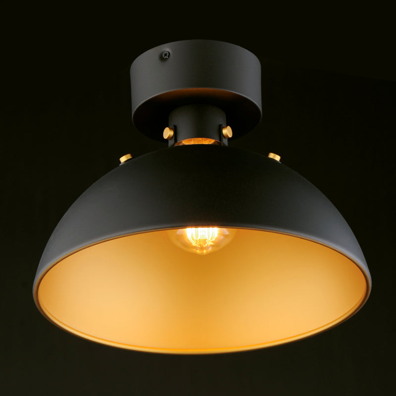 Maxim 12040ABBK Dawn Flush Mount | Antique Brass / Black