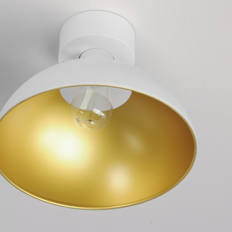 Maxim 12040WTSBR Dawn Flush Mount | White/Satin Brass