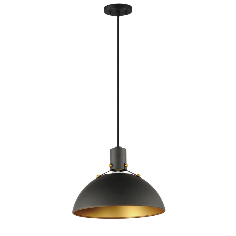 Maxim 12042ABBK Dawn 12.5" Pendant | Antique Brass / Black