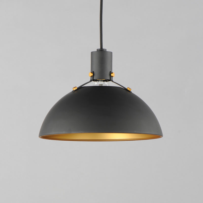 Maxim 12042ABBK Dawn 12.5" Pendant | Antique Brass / Black