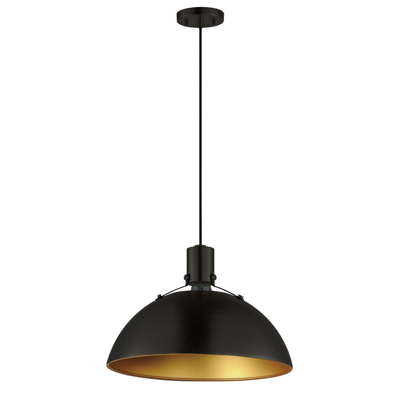 Maxim 12045ABBK Dawn 15.5" Pendant | Antique Brass / Black