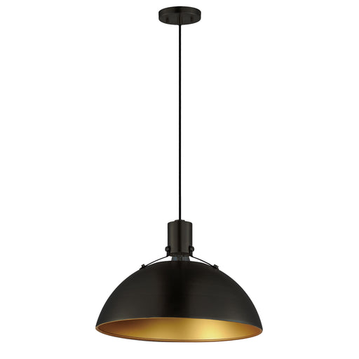 Maxim 12045ABBK Dawn 15.5" Pendant | Antique Brass / Black