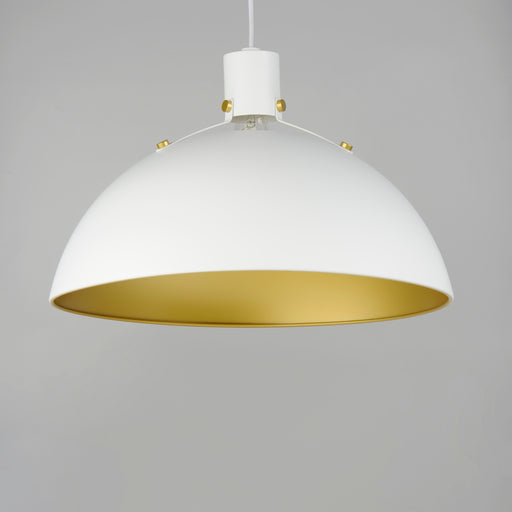 Maxim 12048WTSBR Dawn 20" Pendant | White/Satin Brass