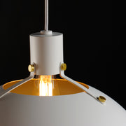 Maxim 12048WTSBR Dawn 20" Pendant | White/Satin Brass