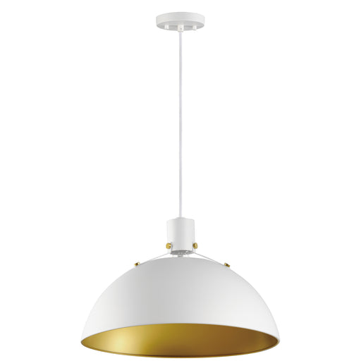 Maxim 12048WTSBR Dawn 20" Pendant | White/Satin Brass