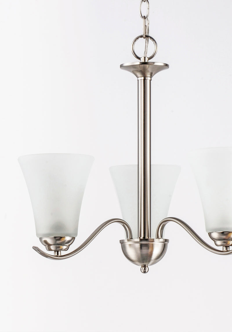 Maxim 12073FTSN Vital 3 Light Chandelier | Satin Nickel