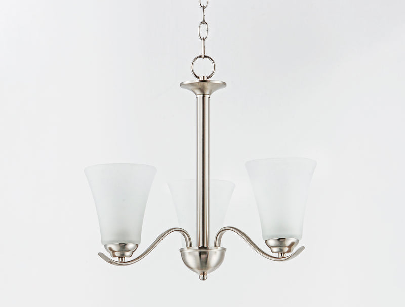 Maxim 12073FTSN Vital 3 Light Chandelier | Satin Nickel