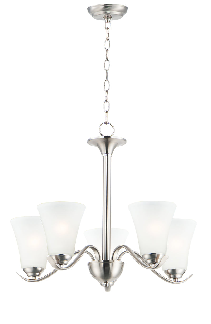 Maxim 12075FTSN Vital 5 Light Chandelier | Satin Nickel