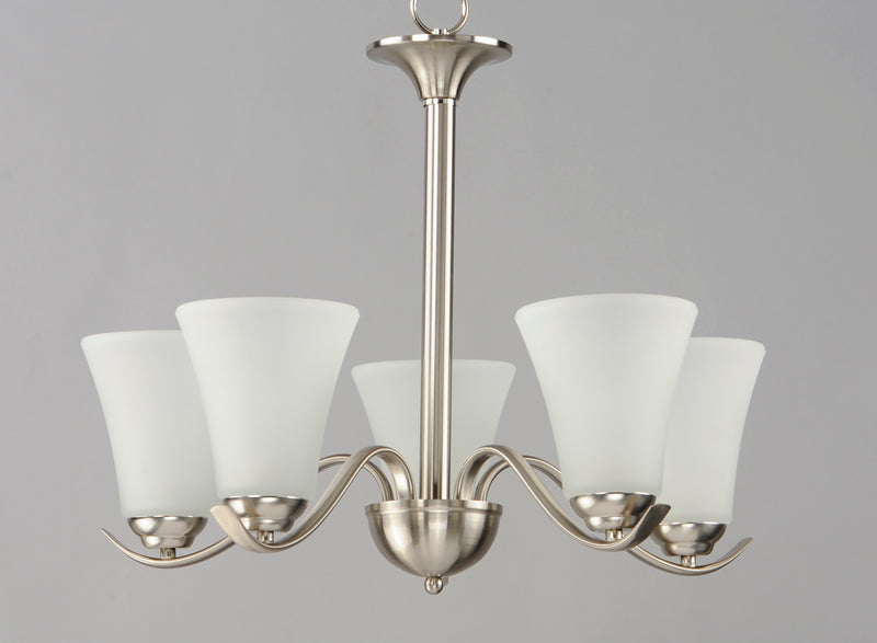 Maxim 12075FTSN Vital 5 Light Chandelier | Satin Nickel